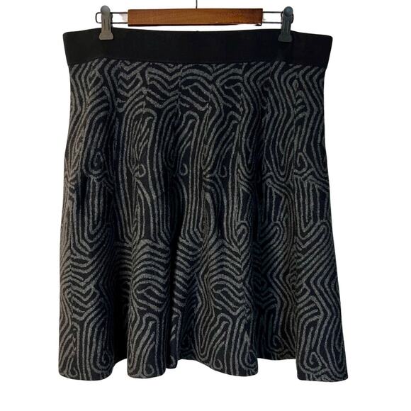 Alfani Women’s Black and Gray Abstract Skirt Size XL - Picture 1 of 4